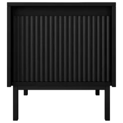 Comodino 45x50h cm design cannettato nero Strike