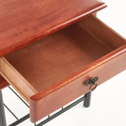 Comodino 48x55h cm moderno ciligio nero Mirtilla