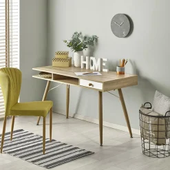 Consolle ingresso scrivania 1 cassetto 120x75cm rovere sonoma bianco Lavanda
