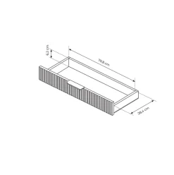 Consolle ingresso 100x78cm 1 cassetto nero opaco cannettato Ramis