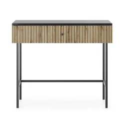 Consolle ingresso 93x79cm nero rovere cannettato Eterna
