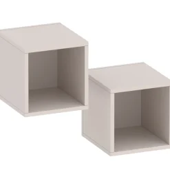 Coppia 2 mensole cubotti 28x29h cm da parete beige Sunset