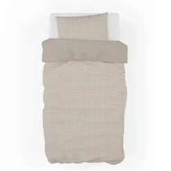 Copripiumino + federa letto singolo in cotone 155x200cm beige Nabib