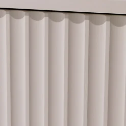 Credenza alta 80x140h cm 1 anta 2 cassetti cannettato moderna beige Vanessa
