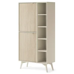 Credenza alta 80x160h cm 2 ante beige rovere Myrta