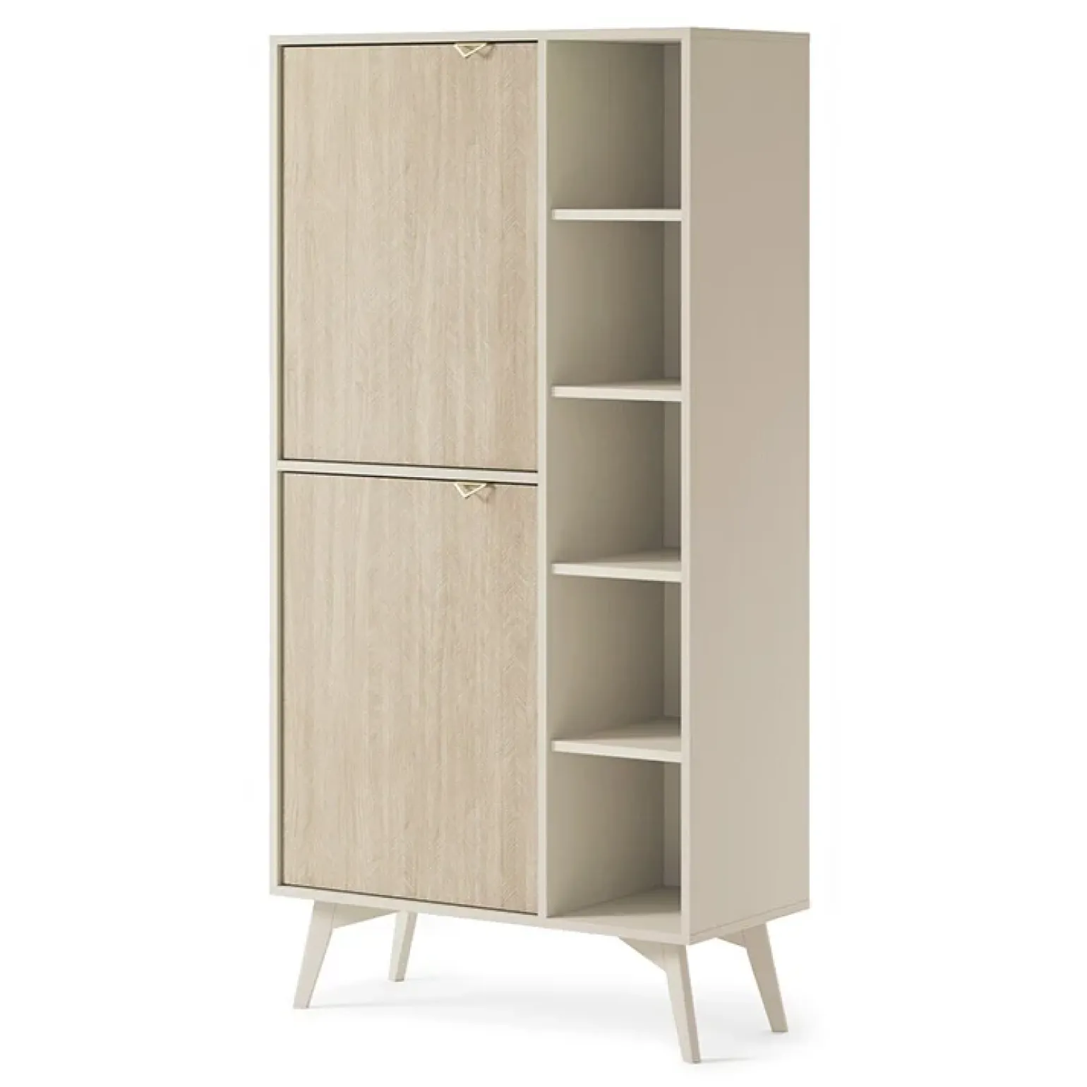 Credenza alta 80x160h cm 2 ante beige rovere Myrta