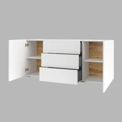 Credenza sospesa 140x63h cm moderna  bianca Fusion