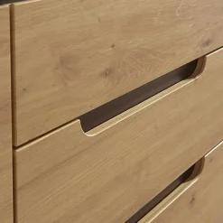 Credenza 107x83h cm 1 anta 3 cassetti moderna rovere Alimena Gihome®