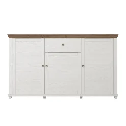 Credenza 160x93h cm 3 ante moderna bianco frassinato rovere Texel