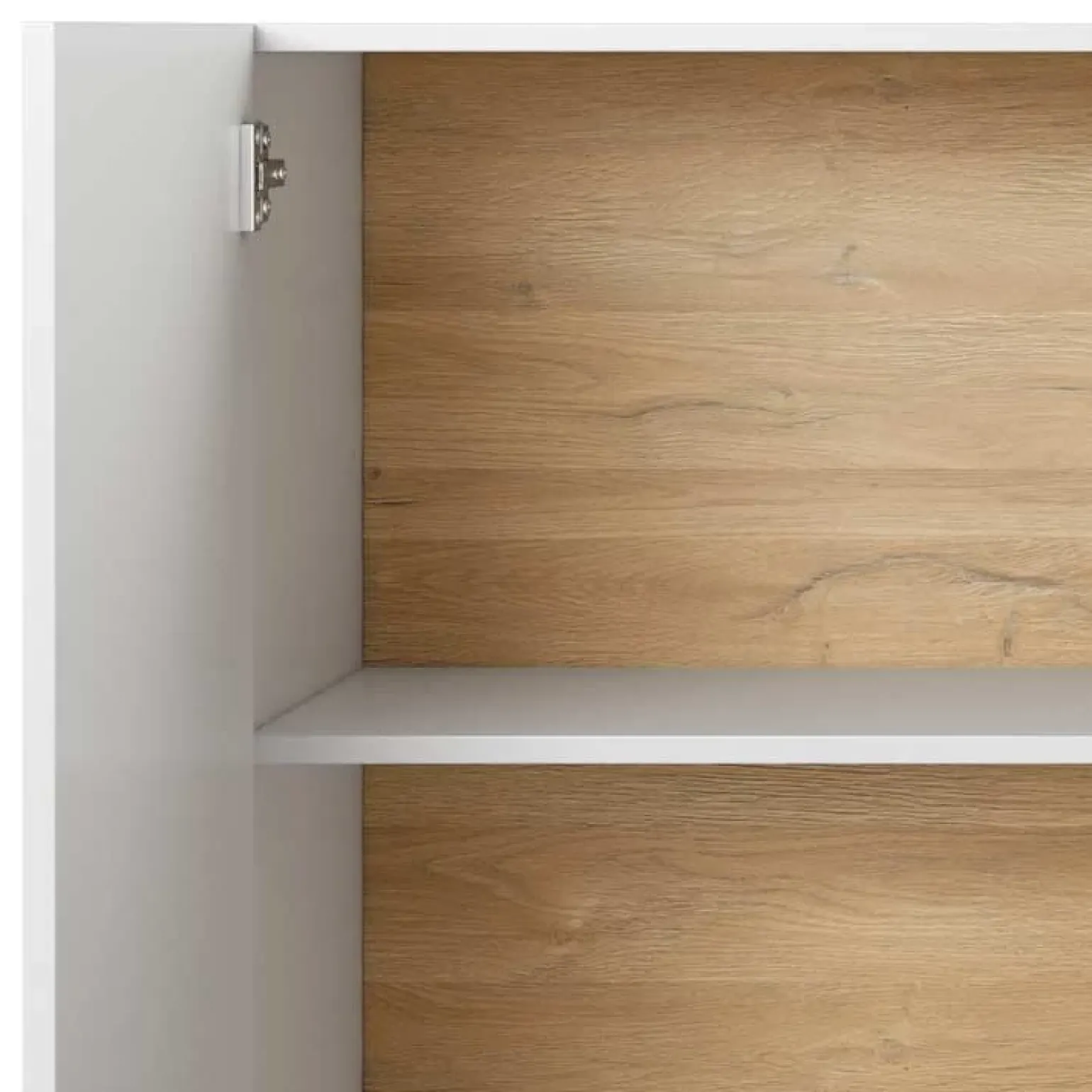 Credenza 138x91h cm 3 ante moderna soggiorno bianco rovere Noa Gihome®