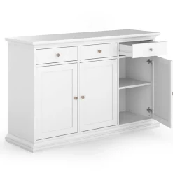 Credenza 143x92h cm shabby bianco opaco Avignon Gihome®