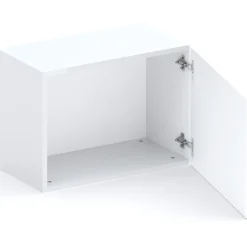 Cubo da terra 55x40h cm 1 anta reversibile bianco lucido Sunset