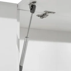 Cucina 255cm componibile lineare moderna bianco grigio pietra Gourmet Pure