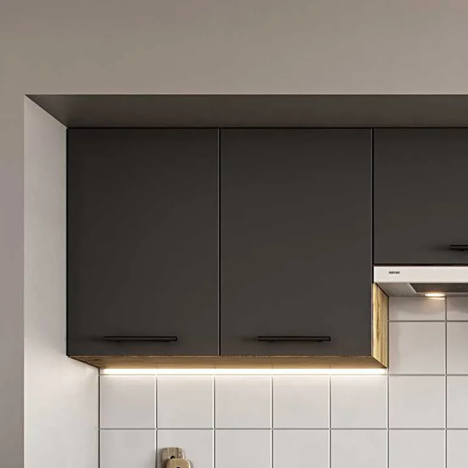 Cucina 240cm moderna componibile standard antracite rovere Urban