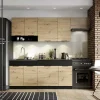 Cucina moderna componibile 240cm quercia nero Terry