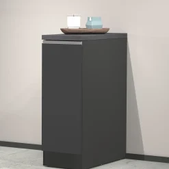 Dispensa cucina bassa 30x85h cm scorrevole antracite grigio pietra Gourmet