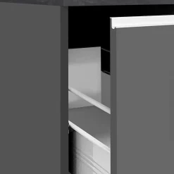 Dispensa cucina bassa 30x85h cm scorrevole antracite grigio pietra Gourmet