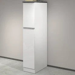 Dispensa cucina 30x165h cm scorrevole bianco grigio pietra Gourmet