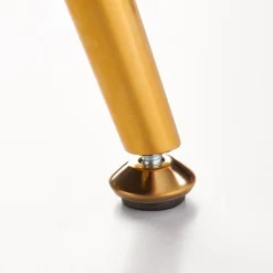 Divanetto 131x77cm 2 posti imbottito in velluto rosa antico gambe in oro Gabriella