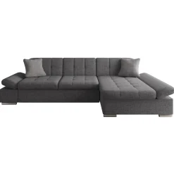 Divano con angolo a destra 4 posti 278x161cm grigio Artemio