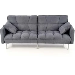 Divano letto 2 posti 193x58cm grigio acciaio Cassandra
