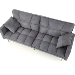 Divano letto 2 posti 193x58cm grigio acciaio Cassandra