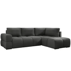 Divano letto angolare 3 posti 267x185cm box contenitore antracite Sottovoce