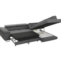 Divano letto angolare destra imbottito 274x203cm grigio Bormio