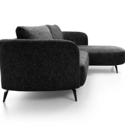 Divano letto angolare destra 3 posti 260x180cm tessuto bouclè antracite Repose
