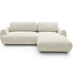 Divano letto angolare destra 3 posti 270x167cm tessuto bianco Cloudify