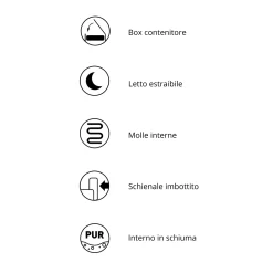 Divano letto angolare sinistra 3 posti 270x167cm tessuto bianco Cloudify