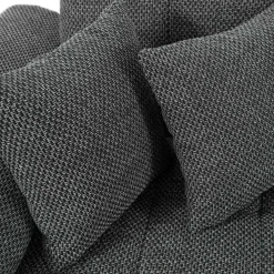 Divano letto angolare sinistra 5 posti 350x205cm grigio scuro Agliana