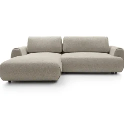 Divano letto angolare sinistra 3 posti 270x167cm tessuto beige Cloudify