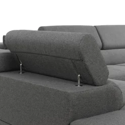 Divano letto angolare sinistra imbottito 274x203cm grigio Bormio