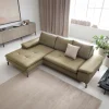 Divano letto angolare sinistra 3 posti 265x170cm tessuto beige Chillax