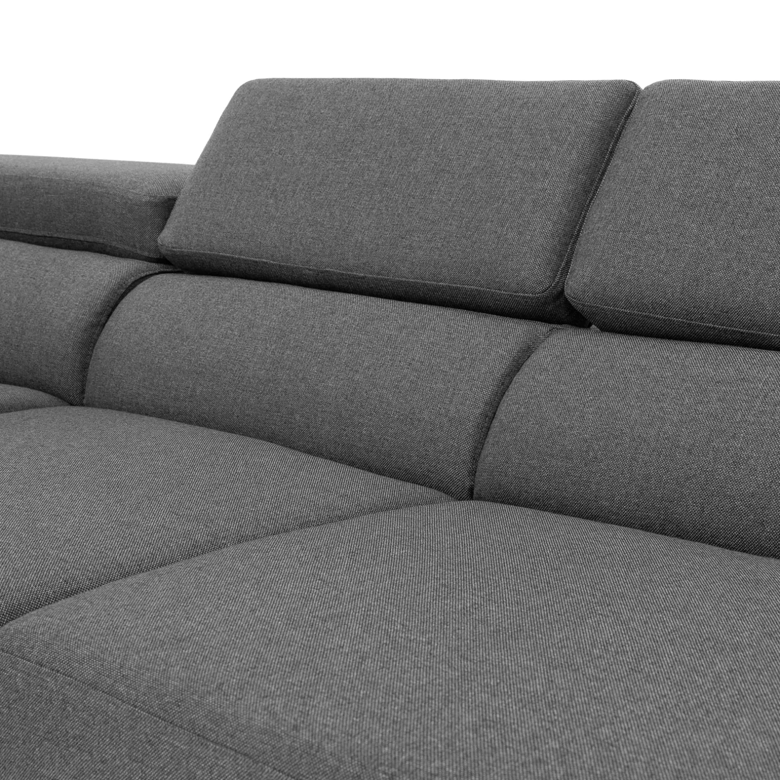 Divano letto angolare sinistro 5 posti 272x219cm tessuto antracite Lumma