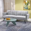 Divano letto reclinabile 3 posti 200x55cm grigio nero Aron