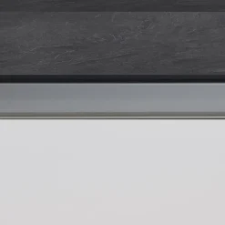 Isola cucina centrale 155x90cm 3 ante bianco laccato con piano grigio effetto pietra Gourmet