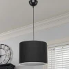 Lampadario 22x60cm da soffitto moderno nero Frabosa