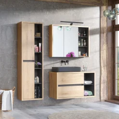 Lavabo bagno da appoggio 61x34cm ceramica nero Obscur