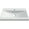 Lavabo bagno da incasso 60x35cm conglomerato bianco Bolla