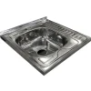 Lavello da appoggio 60x60 cm 1 vasca acciaio inox Darya