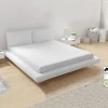 Lenzuolo francese con angoli in cotone bio 140x200cm bianco Rolla