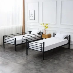 Letto a castello con 2 letti singoli 90x200cm nero Rodin