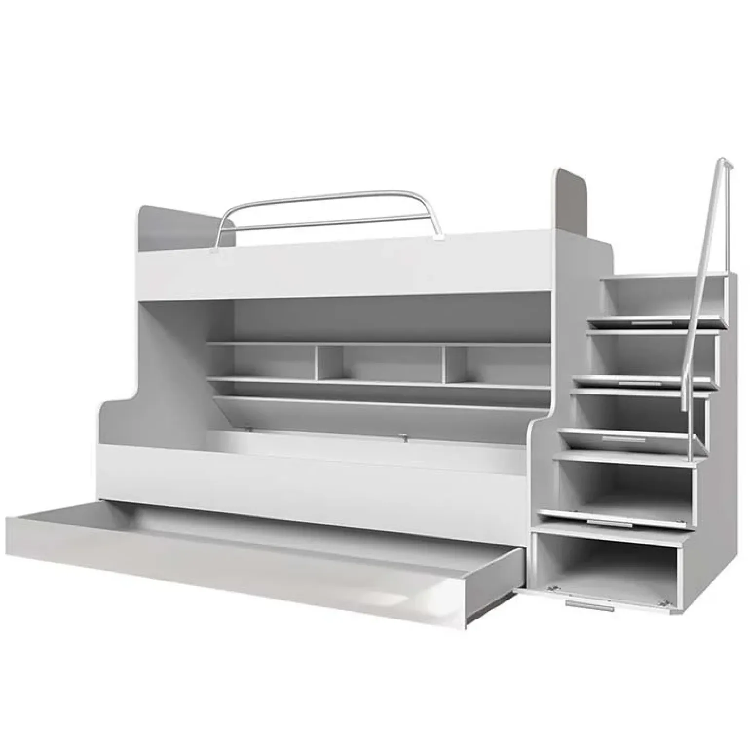 Letto a castello per bambini 254x120cm bianco Enrico Gihome®