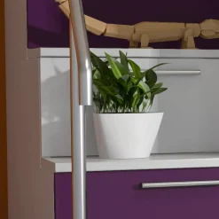 Letto a castello per bambini 254x120cm bianco viola Enrico Gihome®