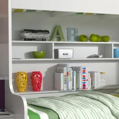 Letto a castello per bambini 254x120cm bianco viola Enrico Gihome®