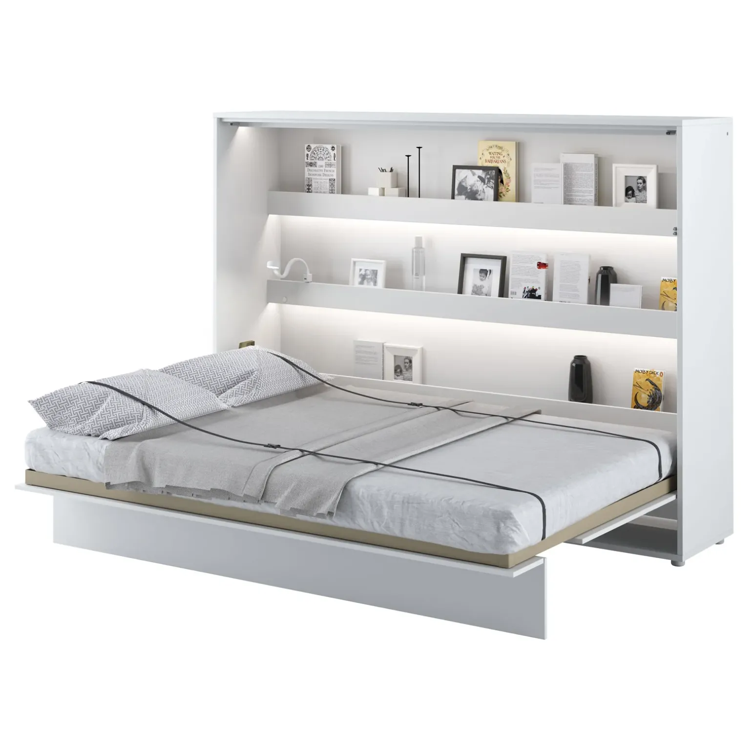 Letto a scomparsa orizzontale 160x200 cm matrimoniale bianco Camelio