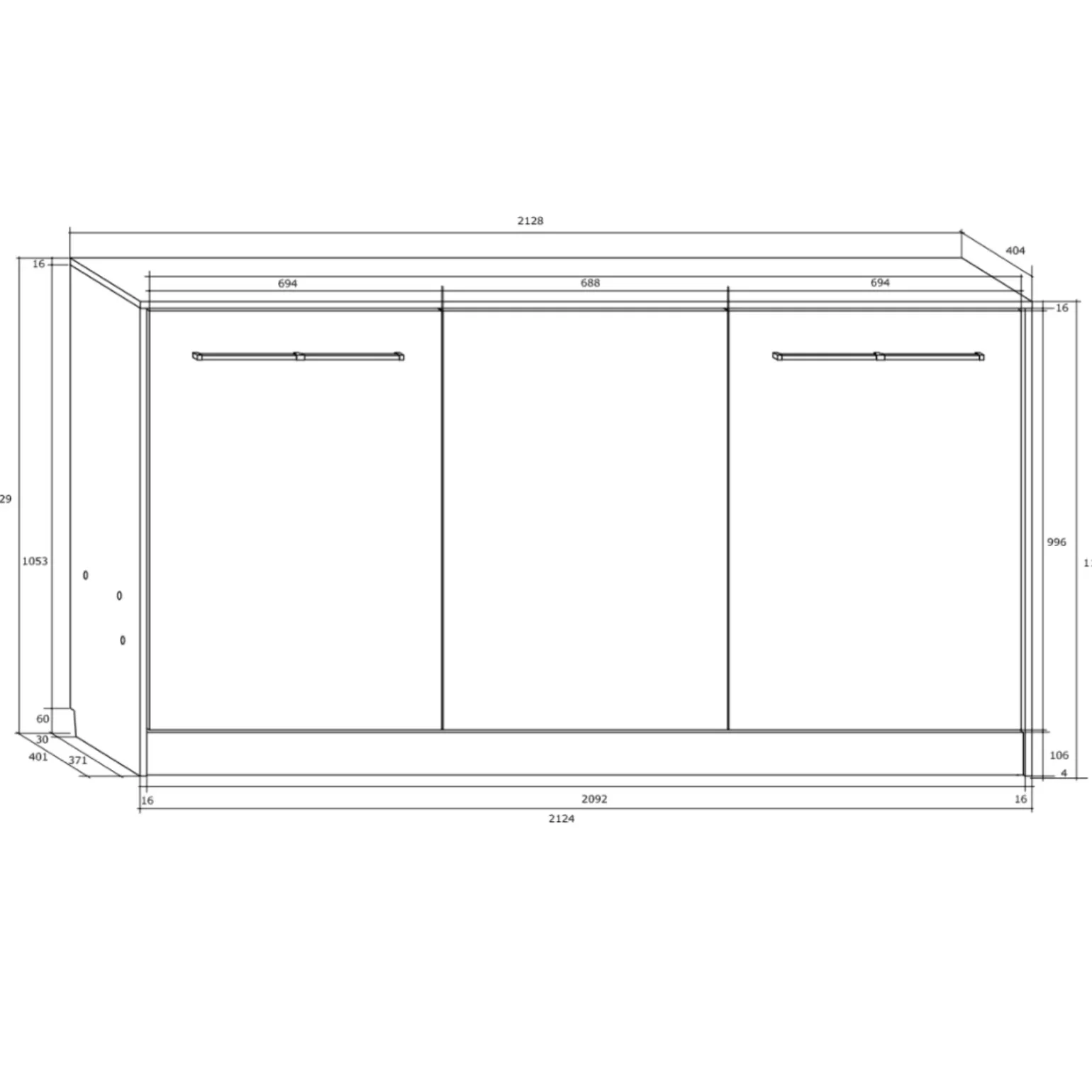 Letto a scomparsa orizzontale 90x200cm singolo rovere bianco Alvin Gihome®
