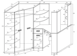 Letto a soppalco 204x120cm sinistra rovere rosa Dollie Gihome®